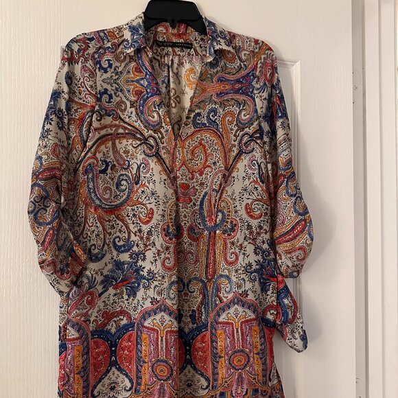 Zara Other - Zara Floral Paisley 3/4 L Sleeve Tunic Size XS